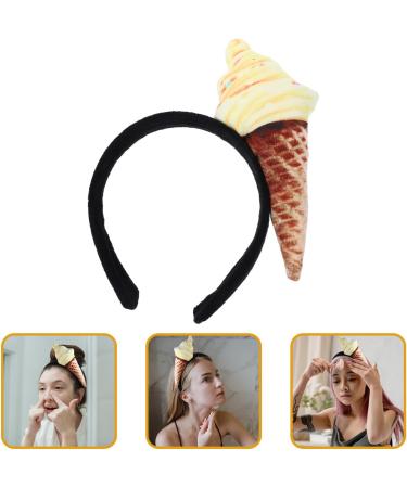 Beavorty Ice Cream Headband Ice Cream Cone Shape Headwear Novelty Unisex Adult Mini Food Hat On Headband Costume Party Accessories - Buy Online on GoSupps.com