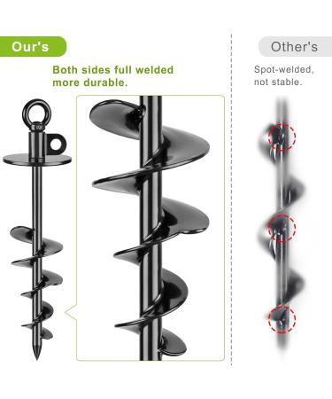 Lifeswell Robust Dog Fishing Anchor - 38.1 cm No Tangling Ideal for Dogs Up to 100 kg - Perfect for Courtyard Camping & Beach - 15-Inch Round Pile (Black) - Buy Online on GoSupps.com
