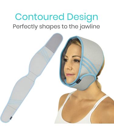 Vive Face Ice Pack Wrap for TMJ Pain Relief and Headaches - Hot/Cold Therapy for Jaw Surgery Recovery & Wisdom Teeth Extraction - Gray - Buy Online on GoSupps.com