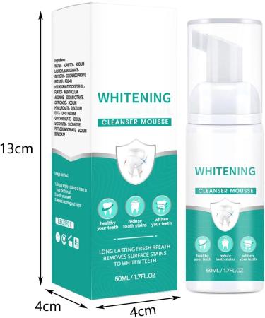 Foam Toothpaste for Sensitive Teeth - Whitening & Anti-Cavity Formula | Deep Clean Rubber Tooth Cleaning Mousse (Sky Blue) - Buy Online on GoSupps.com
