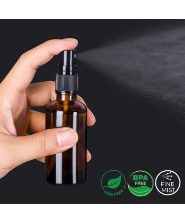 Set of 18 Small 2oz Amber Glass Spray Bottles for Essential Oils - Fine Mist Mini Spray Bottles - Buy Online on GoSupps.com