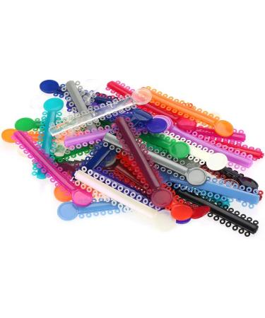 Orthodontic Leaf Bandage - 40 Multicolored Bands for Tooth Correction Jaw-Friendly Rubber Bands & Ligature Rings for Braces - Buy Online on GoSupps.com