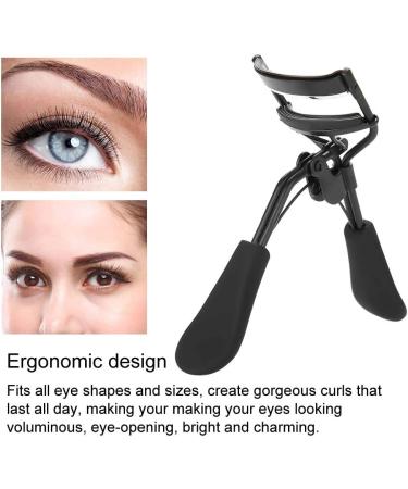 Stainless Steel Eyelash Curler with Built in Comb Pinch Eyelash Curler Silicone Ring Pad Eye Lash Curling Tool Suitable for Any Eye Shapes and Sizes with Silicone Pads(A) - Buy Online on GoSupps.com