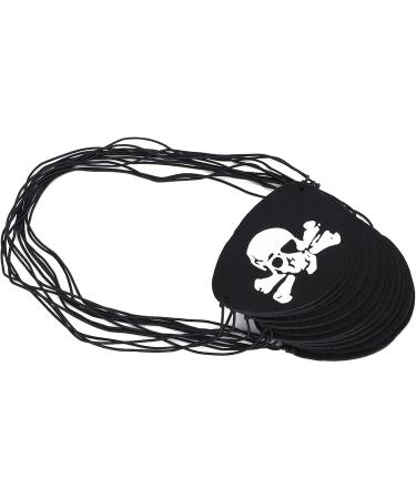 Ankroyu Skull Pirate Eye Patch 10pcs / sac pour les fournitures de f te d'Halloween (Cr ne en feutre de corde noire (avec des os)) - Buy Online on GoSupps.com