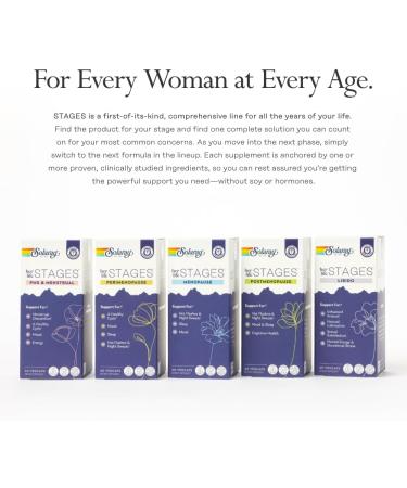 Solaray Menopause Supplements for Women | Vegan & Gluten Free | Support Mood Sleep Hot Flashes | 60 VegCaps - 30 Servings - Buy Online on GoSupps.com