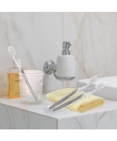 Grey Handle Disposable Toothbrushes - Individually Packaged for Travel, Hotel & Homeless - 50 Pack - Buy Online on GoSupps.com