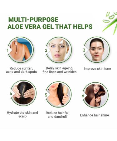 INDUS VALLEY 100% Pure Aloe Vera Gel - 175ml (5.92 Fl Oz) - Natural Skin & Hair Care - International Shipping Available - Buy Online on GoSupps.com