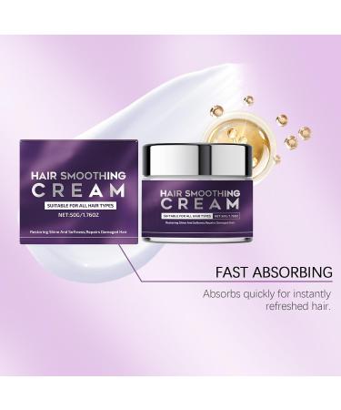 WRANBAO Hair smoothing cream keratin treatment for frizz control and natural suppleness the straightening cream provides shine and combability makes hair soft and shiny 50 g 7 pieces 7 pieces - Buy Online on GoSupps.com
