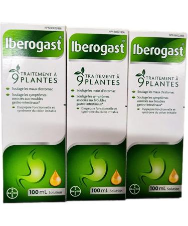 Iberogast LARGE SIZE (100ml) THREE BOTTLES- for Dyspepsia Bloating Stomache Pain and Heartburn Brand: Medical Futures - Buy Online on GoSupps.com