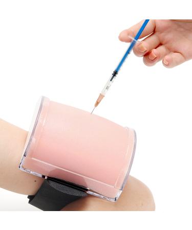 MIIRR Intramuscular Injection Training Pad Model Intradermal (ID) Subcutaneous (SQ) and Intramuscular (IM) Injection Training Tool Wearable Simulated Human Skin Training Pad for Medical Education