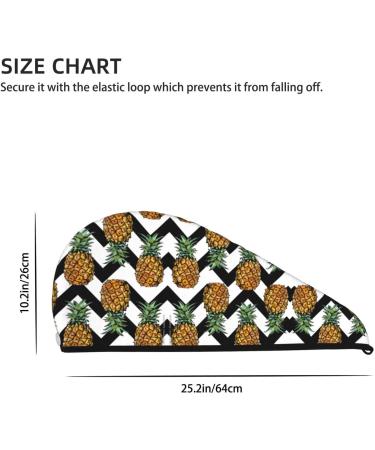 Summer Pineapple Coral Velvet Dry Hair Cap - Quick-Dry Towel Wrap for Travel & Home | Ideal for Women & Men - Buy Online on GoSupps.com