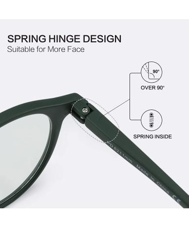 ZENOTTIC Blue Light Blocking Reading Glasses | Round Men Women | Magnification 0.0-3.5 | Green 0.0x - Buy Online on GoSupps.com