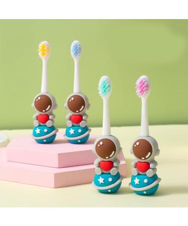 Buy Cartoon Astronaut Children's Toothbrush - Soft Bristles Individually Packed for Toddlers | Blue Color for Boys & Girls - Buy Online on GoSupps.com