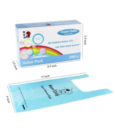 600 Disposable Diaper Bags with Easy Tie | On-The-Go Baby Diaper Trash Bags | 200 Count, Pack of 3 - Buy Online on GoSupps.com