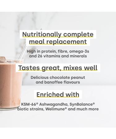 Form Peakblend - Vegan Meal Replacement Shake | High protein & fibre | 26 vitamins & minerals | meal replacement powder with no artificial sweeteners |13 servings - 1.3kg (Chocolate Peanut) - Buy Online on GoSupps.com