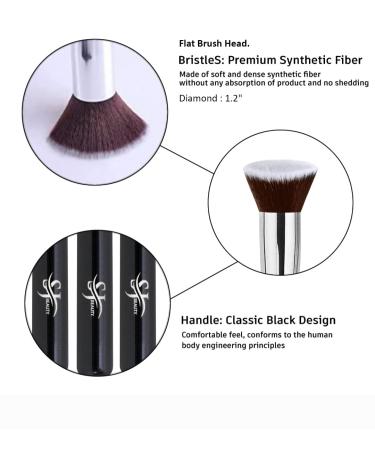 Premium Flat Top Kabuki Makeup Brush Set for Flawless Face - Liquid, Cream, Powder, Blush Buffing and Blending - Includes Angled Eye Brow and Spoolie Brush - Beauty Blender Included - Buy Online on GoSupps.com