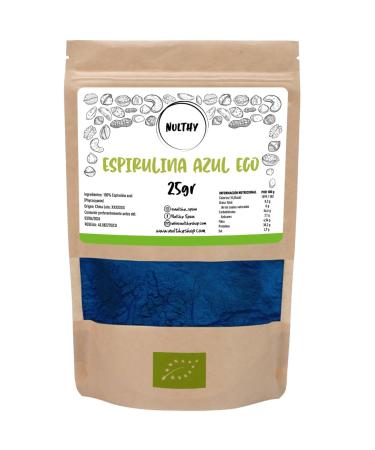 NULTHY NULTHY - Blue Spirulina Powder 25g - Pure and Natural Blue Spirulina Golden Blue Spirulina for Smoothies Desserts and Healt