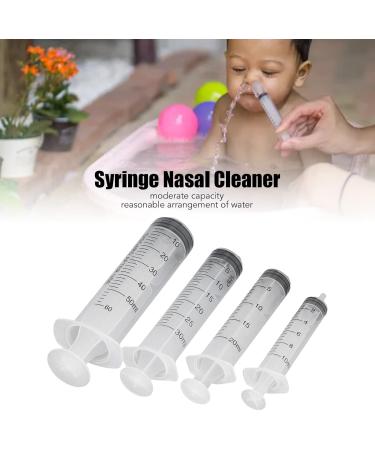 Professional Baby Nose Syringe Set - 4PC Reusable Portable 10ml 20ml 30ml 60ml with Silicone Suction Cup for Effective Nose Rinsing - Buy Online on GoSupps.com