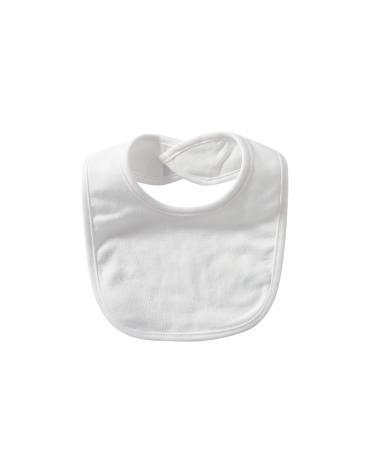 Baby's 0-6 Months 7 Pics of Soft Double Layers Cotton Absorbent Bandana 7 Bibs Set (White (100% cotton easy velcro))