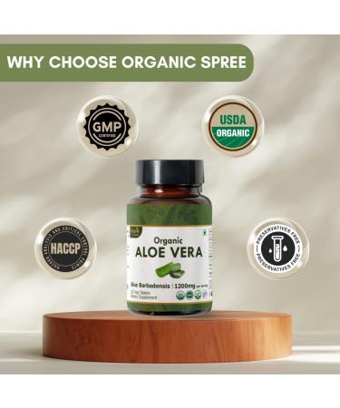 ORGANIC SPREE Aloe Vera & Amla Combo Pack- 2X120 Tablets USDA Organic Aloe Barbadensis Supplement - Buy Online on GoSupps.com