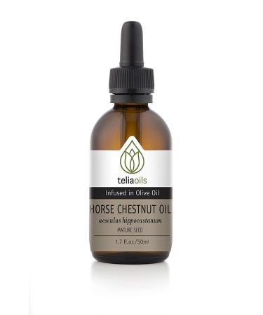 Teliaoils Horse Chestnut Infused Oil Extract (Macerated Oil)  1.7 Fl Oz - 50 Ml/a soothing and Antioxidant Oil - Excellent for Varicose Veins