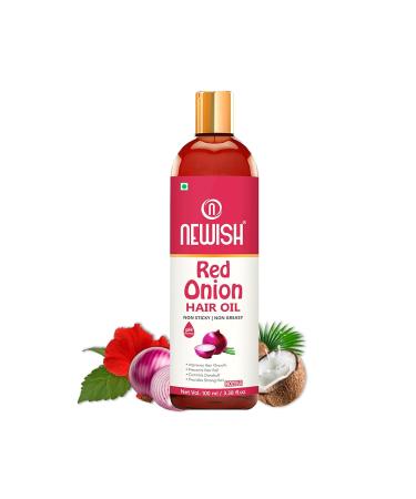 Newish Red Onion Oil for Hair Regrowth Men and Women Dry Damaged Hair & Growth - Oil Hair Care Natural Hair Growth Oil - Hair Treatment for Dry Damaged 3.38 Fl Oz 3.38 Fl Oz (Pack of 1)