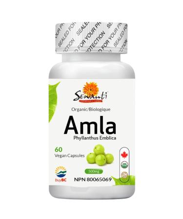 Sewanti Organic Amla Digest Digestant Laxative rejuvenative NPN 80065069 60 Vegan High Potency Extract Capsules 500mg