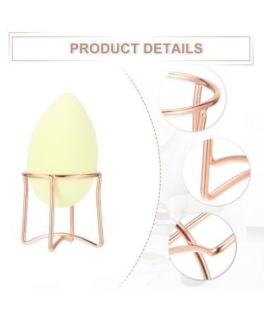 VOCOSTE Rose Gold Circular Beauty Egg Holder | Makeup Sponge Case & Drying Stand | Stylish Metal Storage for Cosmetics - Buy Online on GoSupps.com