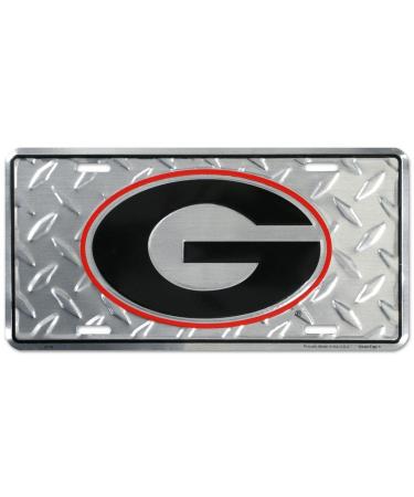 University of Georgia Diamond License Plate Tin Sign 6 x 12in