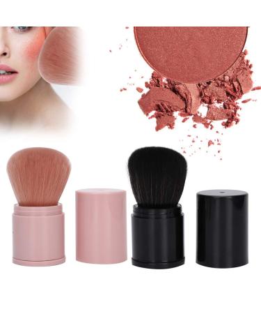 Buy Black Powder Brush | Retractable Blush & Travel Makeup Brush - Portable Loose Powder Applicator - Buy Online on GoSupps.com