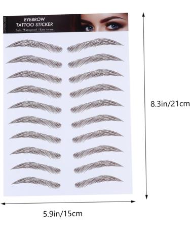 FOMIYES 12 Pcs Eyebrow Stickers Waterproof Stickers Makeup Brow Sticker Artificial Eyebrow Make up 4d Mold - Buy Online on GoSupps.com