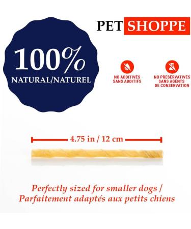 Pet Shoppe 5 Packs Rawhide Chew Sticks Gold 100% Natural Treats Supports Dental Puppy and Small Dogs Unflavored 8 count (Pack of 5) - Buy Online on GoSupps.com