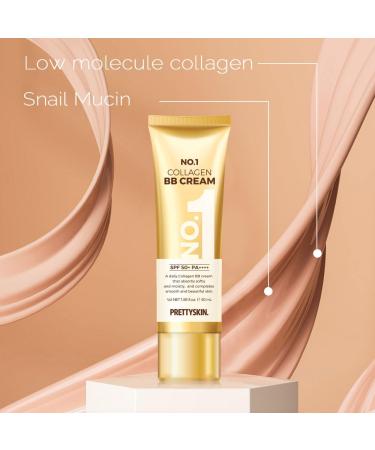Buy PS.PRETTYSKIN NO1 Anti-Wrinkle Collagen Facial BB Cream SPF50+ | Hydrating & Brightening | Zinc Oxide Titanium Dioxide | International Shipping Available - Buy Online on GoSupps.com