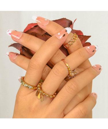 Buy Sethexy Pink Long Coffin False Nails - 24 St Ballerina Acrylic Nail Tips with Glue for Women & Girls - Buy Online on GoSupps.com