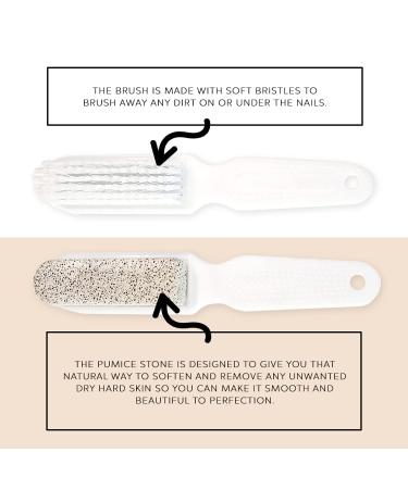 Foot Bristle Brush & Pumice Stone Combo for Exfoliation & Callus Removal - Body & Feet Scrubber for Smooth Skin - Ideal for Massage, SPA & Sauna by DreamCut - Buy Online on GoSupps.com
