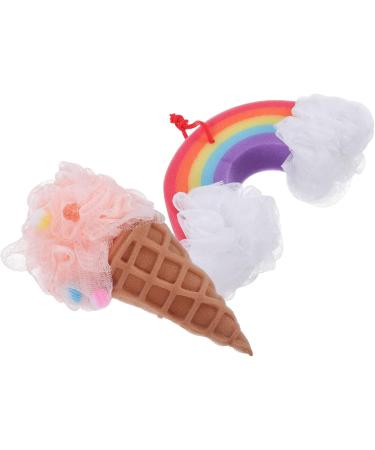 Buy Hemoton 4 Pcs Rainbow Bath Exfoliating Loofah Sponge Set - Ideal Shower Accessory for Exfoliation & Relaxation | International Shipping Available - Buy Online on GoSupps.com