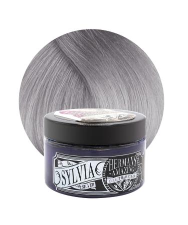Herman's Amazing Direct Hair Color - silver hair color - Semi Permanent hair color - Conditioner basis hair color silver - tint hair - Sylvia silver 115 ml