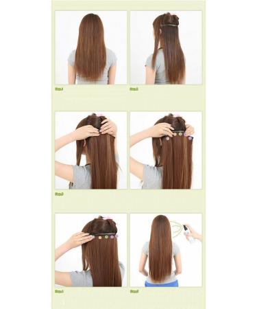 22" One Piece Hair Extensions Curly Clip in - Dark Brown 120g - 5 Clips Hairpiece Corn Wave Wavy Synthetic - Buy Online on GoSupps.com