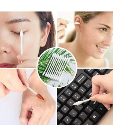 100 Count Natural Cotton Buds Q Tips | Double Tipped Cotton Swabs for Ear & Beauty Care | Individually Wrapped | Round & Pointed Shape Heads - Buy Online on GoSupps.com