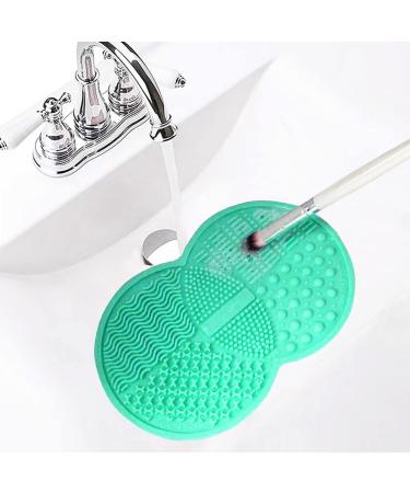Premium Silicone Makeup Brush Cleaning Mat - Essential Scrubber & Cleaner Pad for Brushes & Sponges (Green) - Perfect for All Cosmetic Tools - Buy Online on GoSupps.com