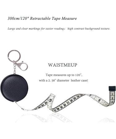 Body Measuring Tape Double Scale 120 Inches/300cm Retractable Mini Tape Measure - Black - Buy Online on GoSupps.com