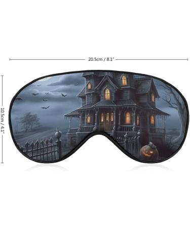 Halloween Castle Dark Sleep Eye Mask - Elastic Strap/Headband for Women Men, Perfect for Sleep, Travel, Nap - Buy Online on GoSupps.com