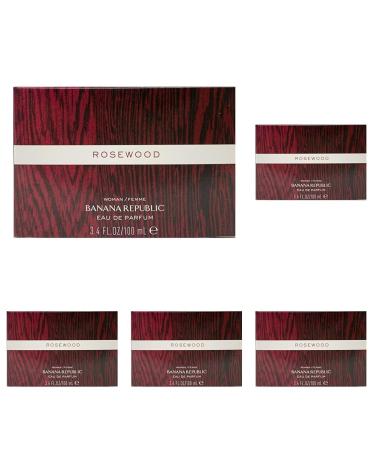 BANANA REPUBLIC Rosewood Eau De Parfum Spray 3.4 Oz (Pack of 5) 3.4 Fl Oz (Pack of 5)
