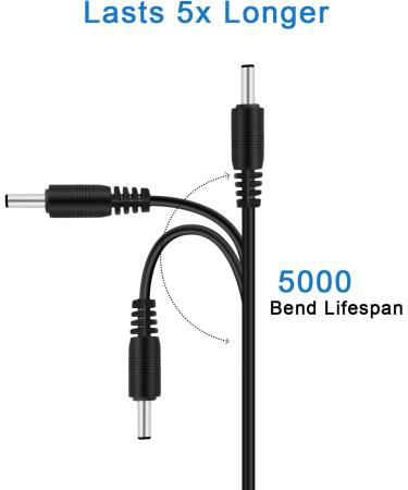 Replacement Charger Cord for Fairywill KIPOZI Dnsly Sboly Sonic Electric Toothbrush - 3.3ft USB Charging Cable (Black - Buy Online on GoSupps.com
