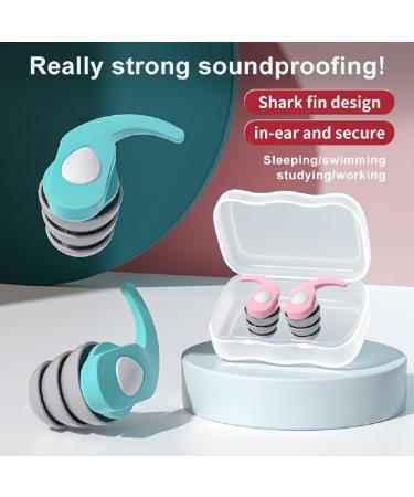 Ear Plugs for Sleeping & Swimming | Reusable Silicone Noise Cancelling Earplugs for Sleep Travel & Studying - Black - Buy Online on GoSupps.com