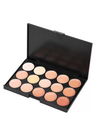FantasyDay Pro 15 Colors Cream Concealer Camouflage Makeup Palette Contouring Kit 2 - Ideal for Professional and Daily Use