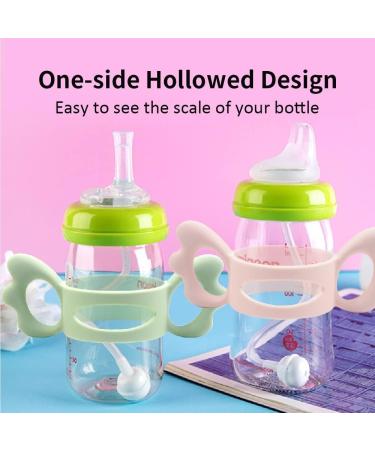 Morofme Silicone Baby Bottle Handles - 4 Pack for Avent Nature Wide PP & Glass Baby Bottles | Perfect Accessories for Bottles Over 6cm Diameter - Buy Online on GoSupps.com