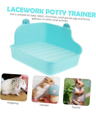 Housoutil Hamster Bedding Hamster Potty Trainer Square Tray Lacework Potty Trainer Cage Chinchilla Pet Rabbit medium Green - Buy Online on GoSupps.com