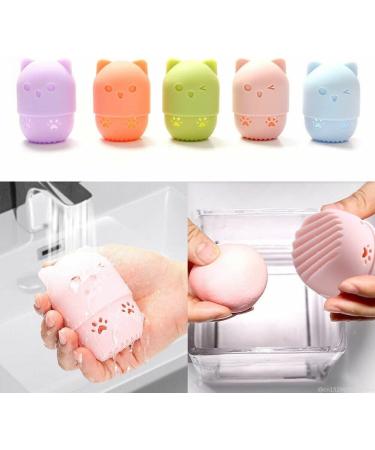 Makeup Sponge Portable Sponge Puff Drying Cleaner Stand Box Soft Silicone Foundation Makeup Brush Sponge Cleaning Tool Cosmetic Puff Holder Makeup Sponge Holder(9) - Buy Online on GoSupps.com