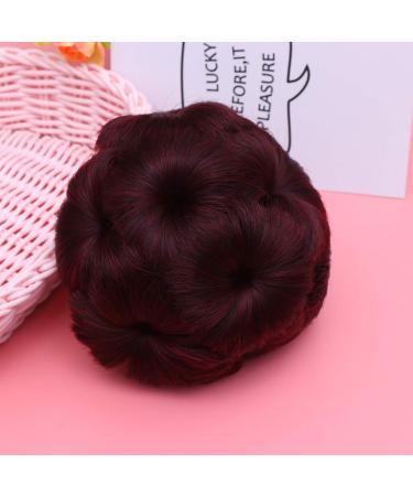 Curly Combs Hair Extensions & Wig Rolls - Stretch Chignon Updo Hair Bands for Women | Elegant Wine Design - Buy Online on GoSupps.com